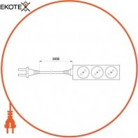 Enext s042059 удлинитель e.es.3.5.b 3 гнезда , 5м, без з/к, baby protect