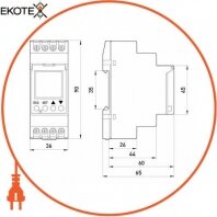 Enext p0690011 реле контроля напряжения трехфазное цифровое e.control.v06