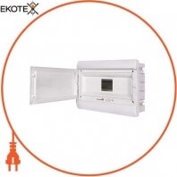 Enext 6667-109непр корпус пластиковый встраиваемый (pt) 9-модульный, однорядный, ip 30, с непрозрачными дверцами