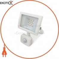 Светодиодный прожектор Velmax LED 10Вт 6200K 900Lm 220V IP65 с датчиком движения (00-25-13) белый
