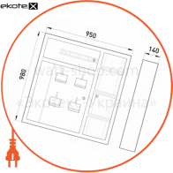 Enext ЩЭ-4ст 01УН щит этажный щэ-4ст 01ун под четыре однофазных (трехфазных) счетчика, навесной