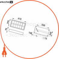 Enext l001040 светильник люминесцентный растровый накладной e.lum.raster.apparent.2.20.b 2х20w, спаренная пра