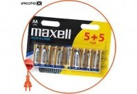 Щелочная батарейка Maxell Alkaline AA/LR6 10 шт/уп (5+5)blister