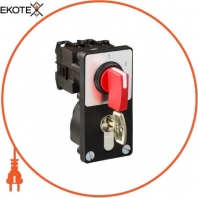 cam stepping switch - 1-pole - 60 ° - 12 A - front mounting - red handle