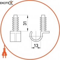 Enext s13035005 клипса e.pipe.uni.clip.stand.14 для трубы д. 14 универсальная с дюбелем