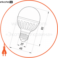 Enext l0650313 лампа светодиодная e.save.led.g45m.e27.5.4200 тип шар, 5вт, 4200к, е27