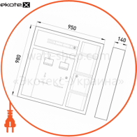 Enext ЩЭ-2ст 01УН щит этажный щэ-2ст 01ун под два однофазных (трехфазных) счетчика, навесной