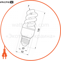 Enext l0260029 лампа энергосберегающая e.save.screw.e27.26.4200.t2, тип screw, патрон е27, 26w, 4200 к, колба т2