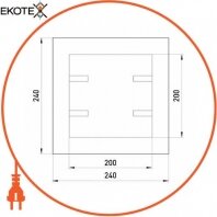 Enext s0100059 дверцы металлические ревизионные e.mdoor.stand.200.200.z 200х200м с замком