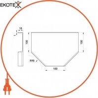 Enext 210-K крышка т-отвода горизонтального 90 град 100 мм