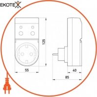 Enext i0310024 реле защитного отключения розеточное e.control.d01