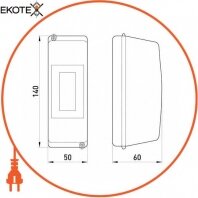 Enext CSU1012 корпус пластиковый 2-модульный e.plbox.stand.02, без дверцы