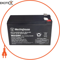Батарея акумуляторна свинцево-кислотна  Westinghouse 12V, 9Ah, terminal F2, 1шт
