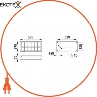 Enext l001030 светильник люминесцентный растровый встраиваемый e.lum.raster.flush.2.20 2х20w