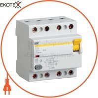 Диференціальний вимикач (ПЗВ) ВД1-63 4Р 40А 100мА IEK