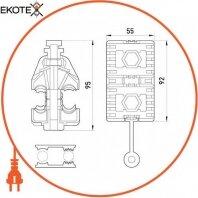 Enext 9041-294 ответвительный прокалывающий зажим tarel.zpi.120.2 zp120.2 (asxs35-120; al 25-95)