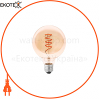 Лампа светодиодная DELUX G95 5 Вт 2200K 220В E27 amber filament spiral