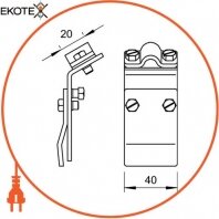 Enext 5316014 клемма для кровельного водосточного желоба, для любого борта obo bettermann