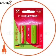 EUROELECTRIC Батарейка лужна AA LR6 1,5V blister 2шт (240)