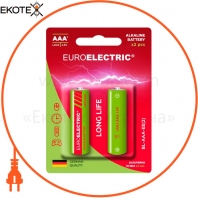 EUROELECTRIC Батарейка лужна AAA LR03 1,5V blister 2шт (240)