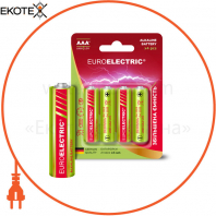 EUROELECTRIC Батарейка лужна AAA LR03 1,5V PE blister 4шт