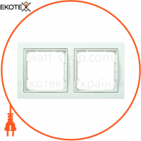 РУ-2-ББ Рамка 2 местн. квадратная BOLERO Q1 белый IEK
