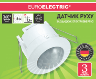 Eurolamp ST-41WCS euroelectric датчик движения &quot;точка&quot; на потолок 360`, макс.6 м, ip20, (100)