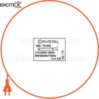 CRYSTAL T8-002 лампа светодиодная трубчатая 9w т8 g13 6500k стекло