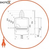 Enext nik4327 трехфазный счетчик ник 2303 ап2т 1100 3х220 / 380в, прямого включения 5 (60) а, многотарифный