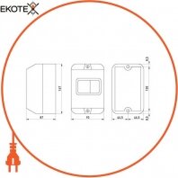 Enext p004036 корпус пластиковий e.mp.pro.box ip54 з кнопкою стоп