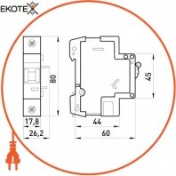 Enext i0260001 расцепитель минимального напряжения e.industrial.acs.zu.230, 230в