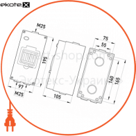 Enext i0600001 корпус распределительный e.industrial.box.4, до 4-х модулей, влагозащищенный, ip65