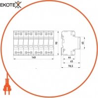 Enext 81.142 комбинированный узип e.pomi.3 + 1 lcf 100/25, класс i+ii+iii, 3 полюса + n-pe, моноблок