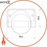 Enext s061003 датчик движения инфракрасный e.sensor.pir.09. black (черный), 180°, ip44