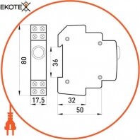 Enext p059004 индикатор на din-рейку e.i.din.220.yellow, желтый