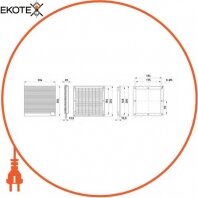 Enext s0102041 решетка с фильтром e.climatboard.06 до вентилятора 150х150мм