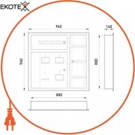 Enext ЩЭ-3ст-01 щит этажный щэ-3ст - 01 под три однофазных счетчика, внутренний