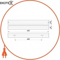 Enext l0490001 светильник люминесцентный e.lum.c.1.20.new, 1х20w, с отражателем