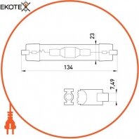 Enext l0150001 лампа метало-галогеновая e.lamp.mhl.rх7s.150, патрон rх7s, 150вт