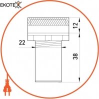 Enext s009008 индикатор e.pb.ad.stand.22.22.d.s.white, белый