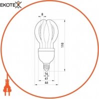 Enext l0300001 лампа энергосберегающая e.save.flower.e14.7.2700, тип flower, патрон е14, 7w, 2700 к