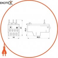 Enext i0110004 тепловое реле e.industrial.ukh.22.6, номин. ток 22а, гиап. регул. 4-6 а