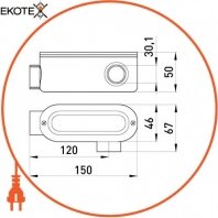 Enext i0540003 труба металлическая e.industrial.pipe.thread.1/2 с резьбой , 3.05 м