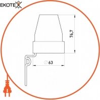 Enext s061007 сумеречное реле e.sensor. light-conrol.302. белый (белый), 10а, ip44