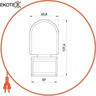 Enext s061005 датчик движения инфракрасный.sensor.pir.10f.black (черный), 180°, ip44