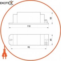 Enext l0440002 электромагнитный балласт e.ballast.hpl.125, для ртутных ламп 125 вт