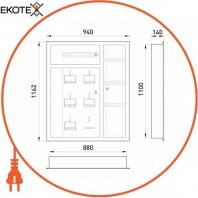 Enext ЩЭ-5ст-02 щит этажный щэ-5ст-02 под пять однофазных счетчиков, внутренний