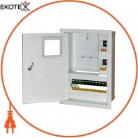 Корпус e.mbox.stand.w.f1.16.z.e металлический, под 1-ф электронный счетчик, 16 мод., встраиваемый, с замком