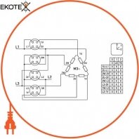 Enext 8321-200 пакетный переключатель lk16 / 4.322-zp / 45 щитовой, с передней панелью, 0-1-2, 16а
