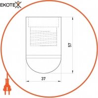 Enext s9100009 патрон пластиковый е27, черный